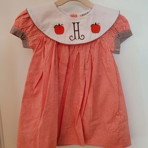 Dressie Jessie Fall Pumpkin Dress w H monogram